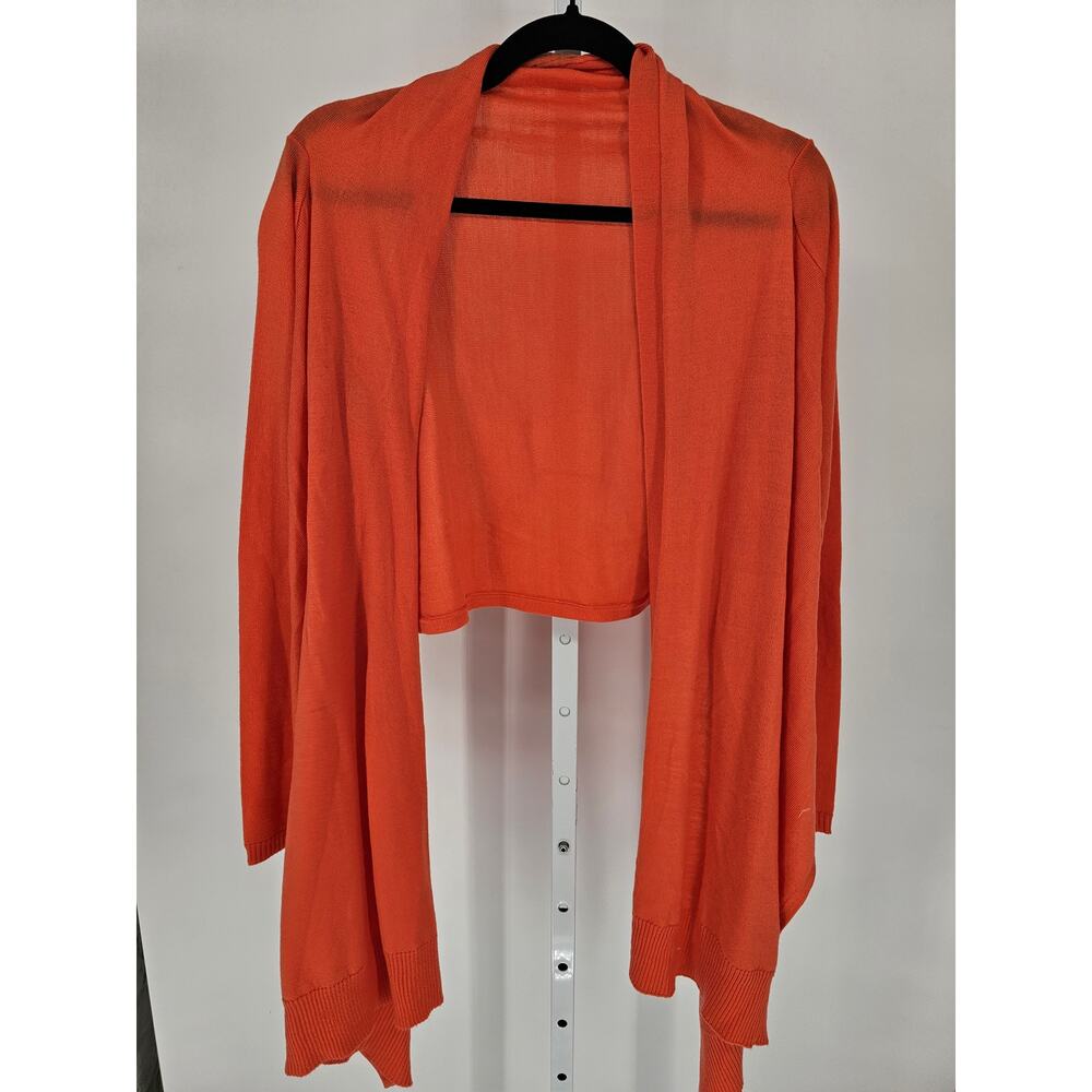 Vintage Y2K Cejon Womens Sz S/M Open Front Cardigan Sweater Orange